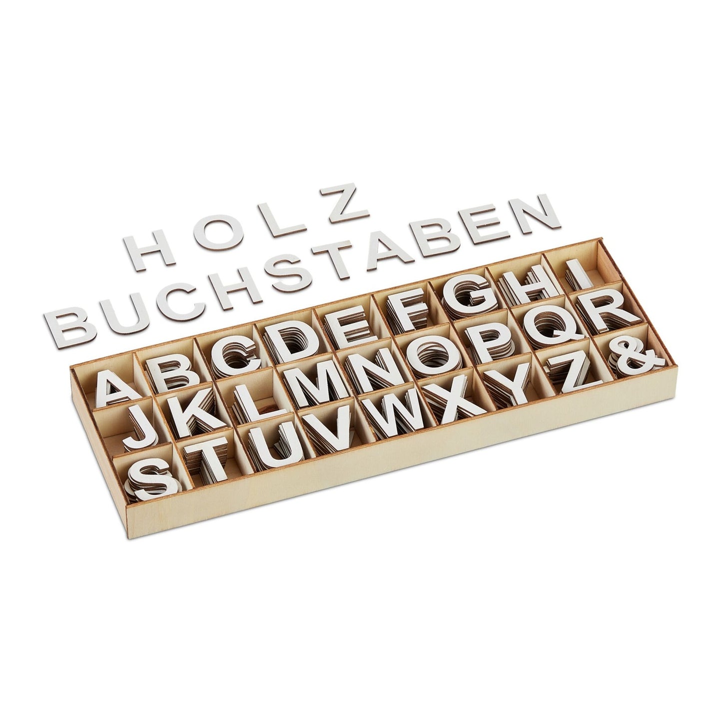 Wooden Letters Set – 324 Pcs for Crafting & Design