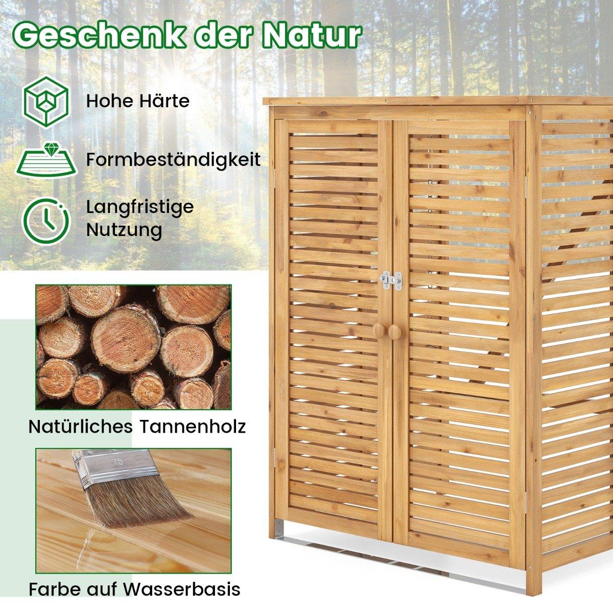 Wooden Outdoor Bin Storage – 120L, Lockable, Ventilated