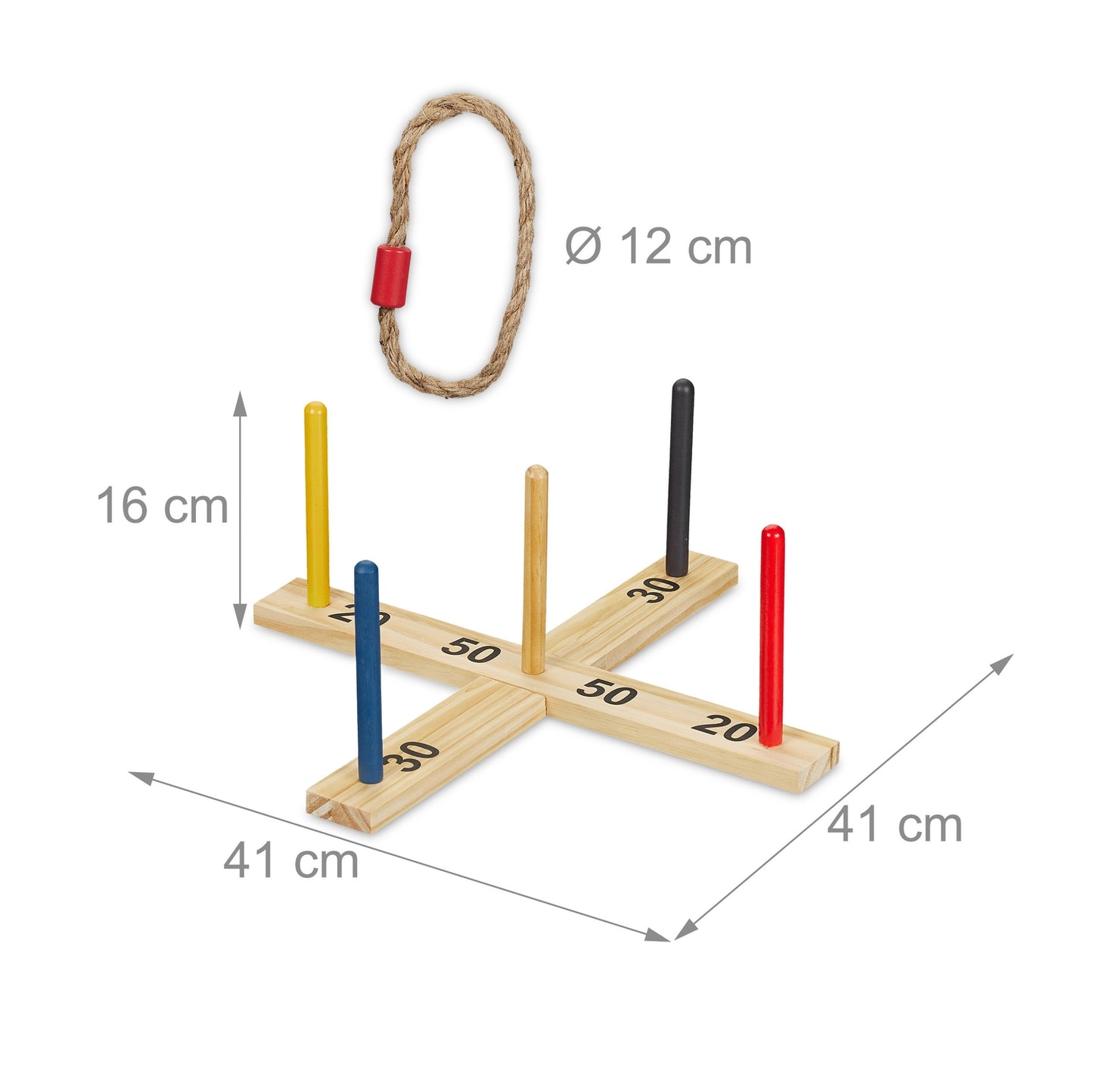Wooden Ring Toss Game