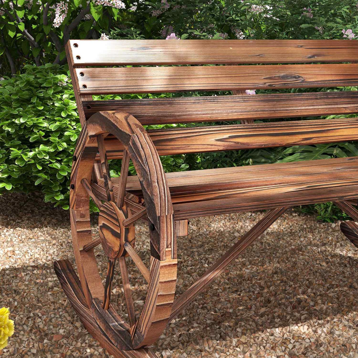 Wooden swing bench - 2-seater with armrests, capacity 240 kg