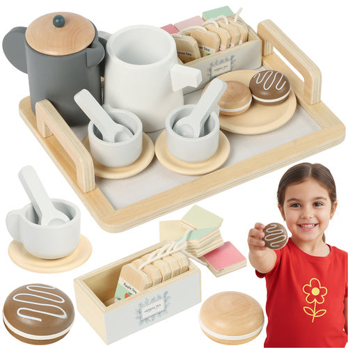 Wooden Tea Set for Kids – 16-Piece Play Set