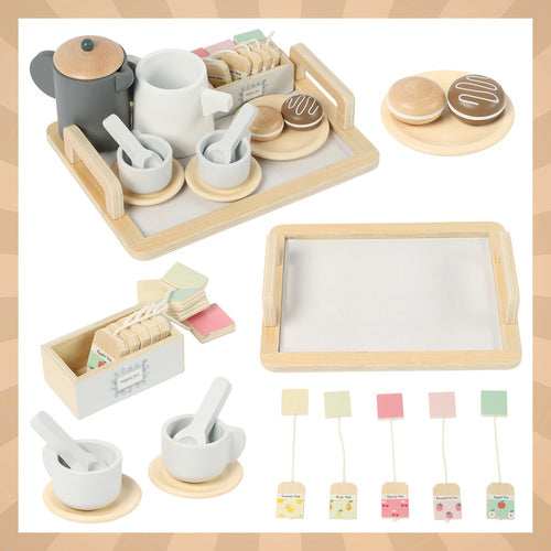 Wooden Tea Set for Kids – 16-Piece Play Set