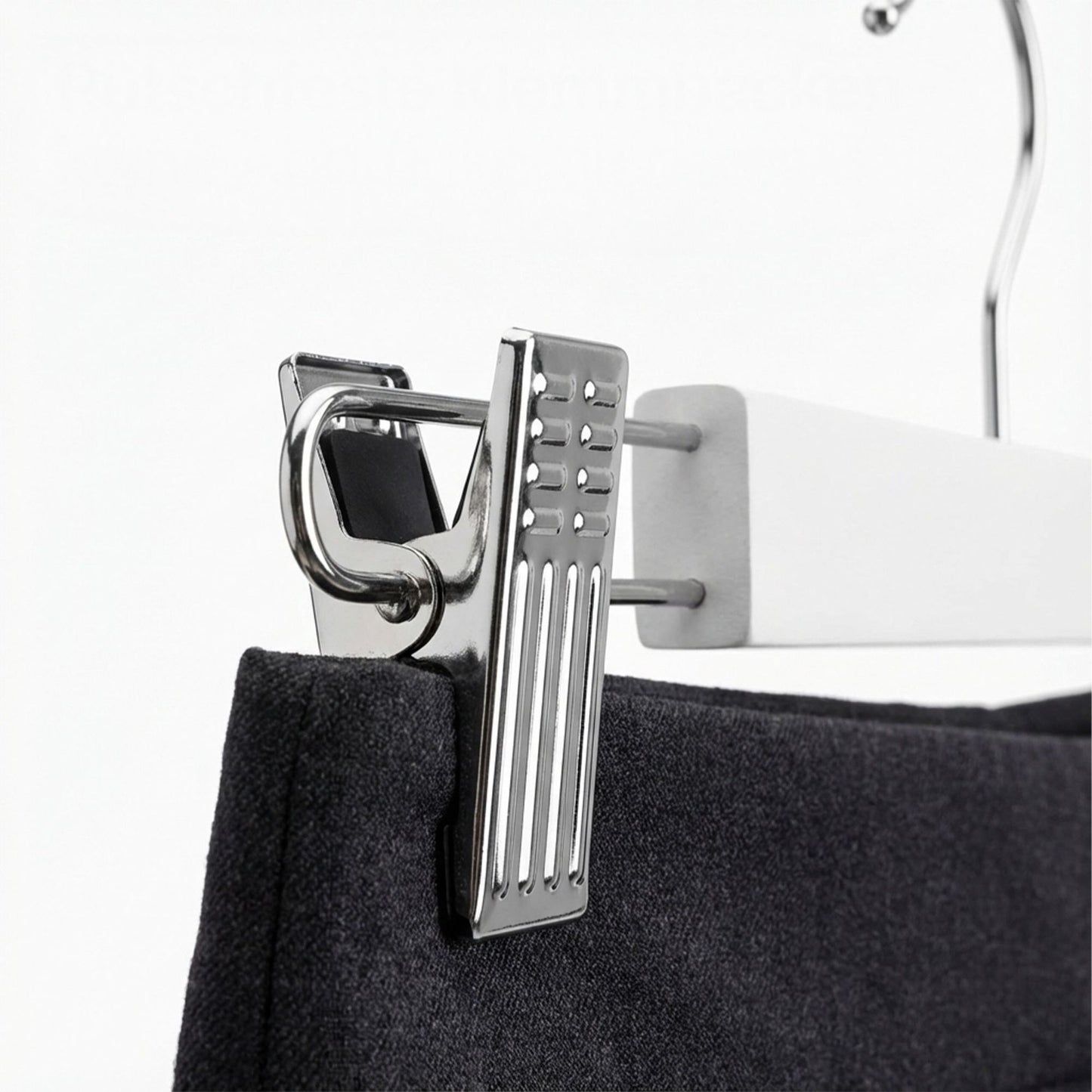 Wooden Trouser Hangers, Set of 10 with Swivel Hooks