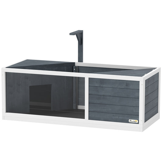 Tortoise cabinet in wood with hinged lid - 120x50x40 cm