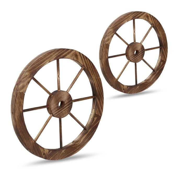 Wooden Wagon Wheel Set of 2