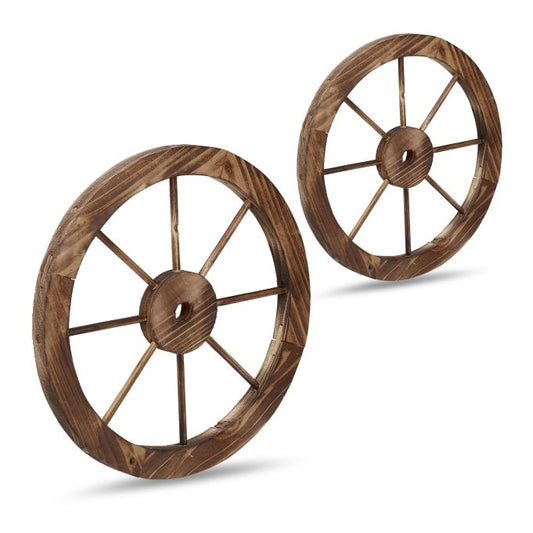 Wooden Wagon Wheel Set of 2