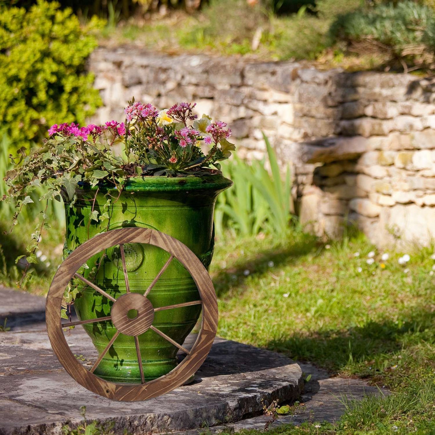 Wooden Wagon Wheel Set of 2