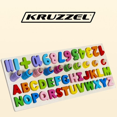 Wooden alphabet and numbers puzzle
