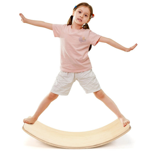 Wooden balance board Waldorf board made of wood for children 90 x 39 x 19.5 cm natural
