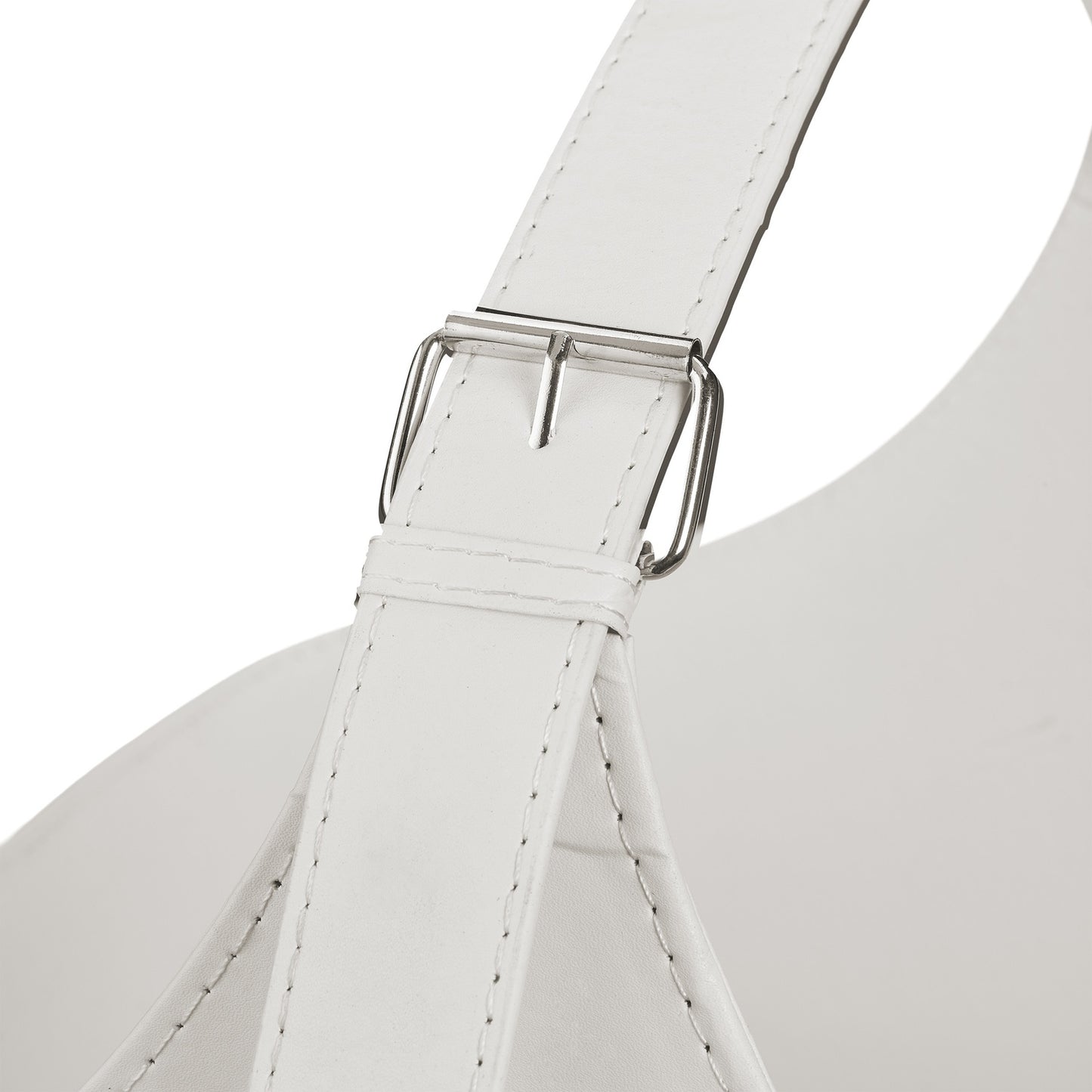 Wooden basket Imitation leather Cream White