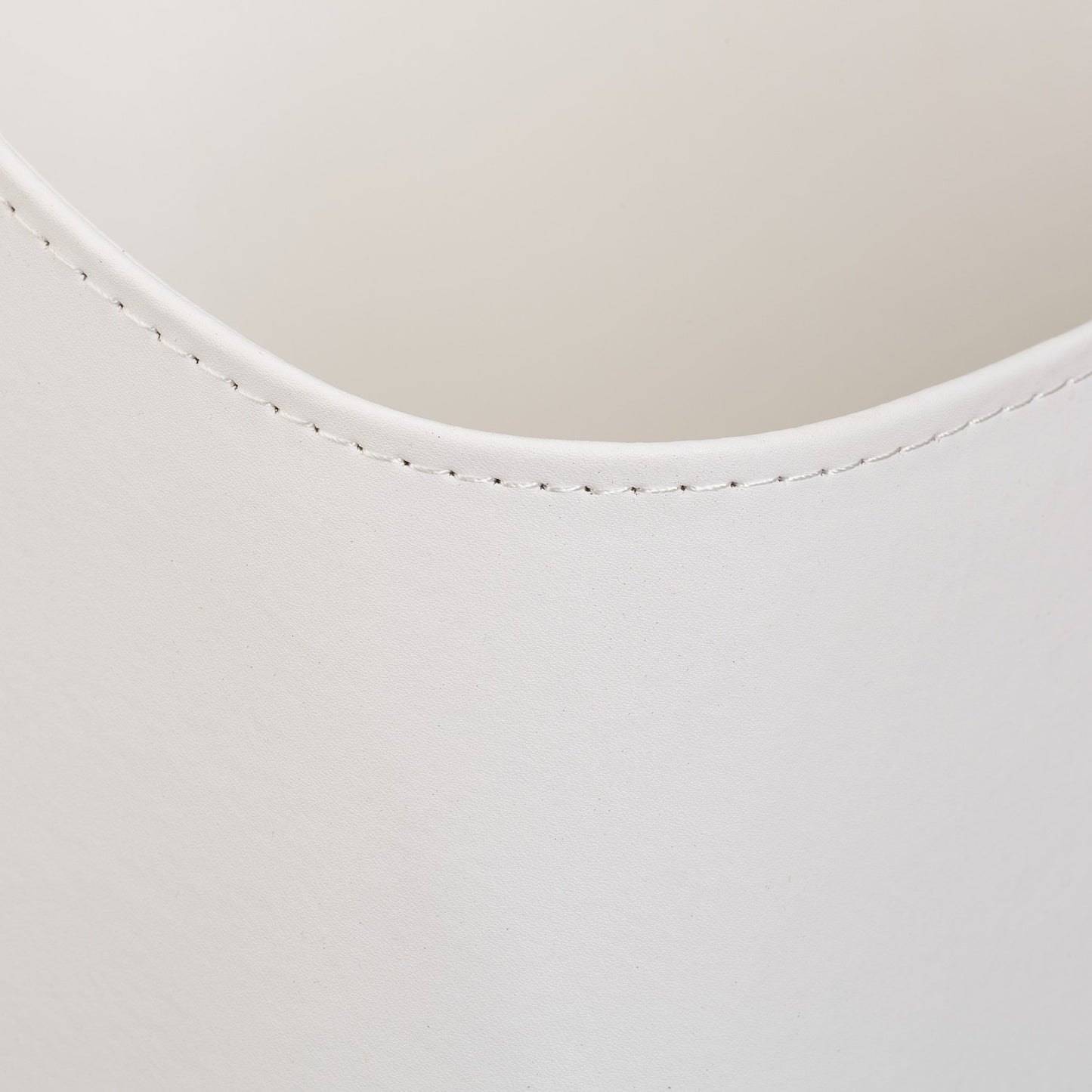 Wooden basket Imitation leather Cream White