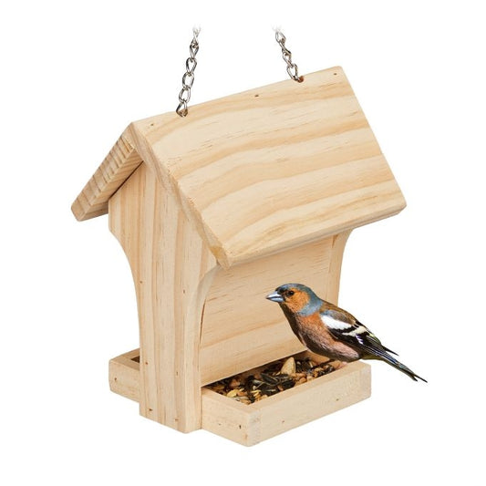 Wooden bird feeder