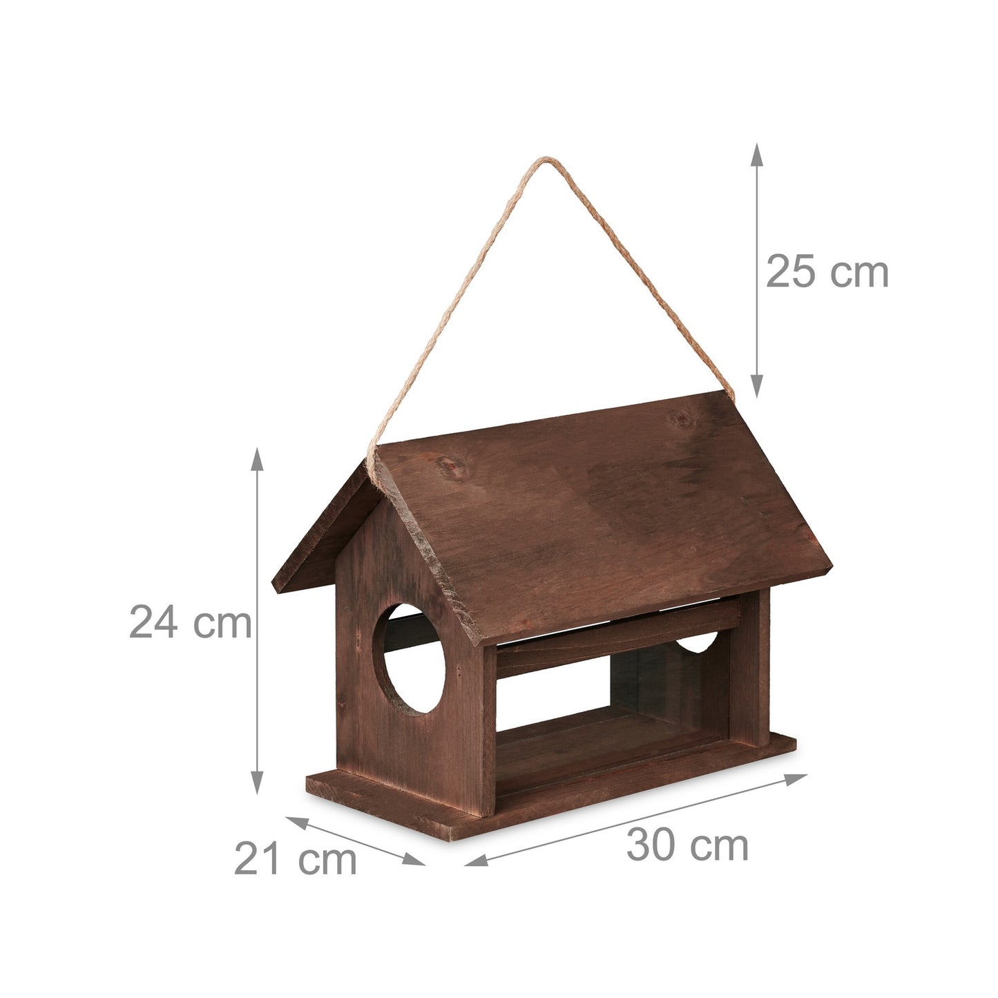 Wooden bird feeder