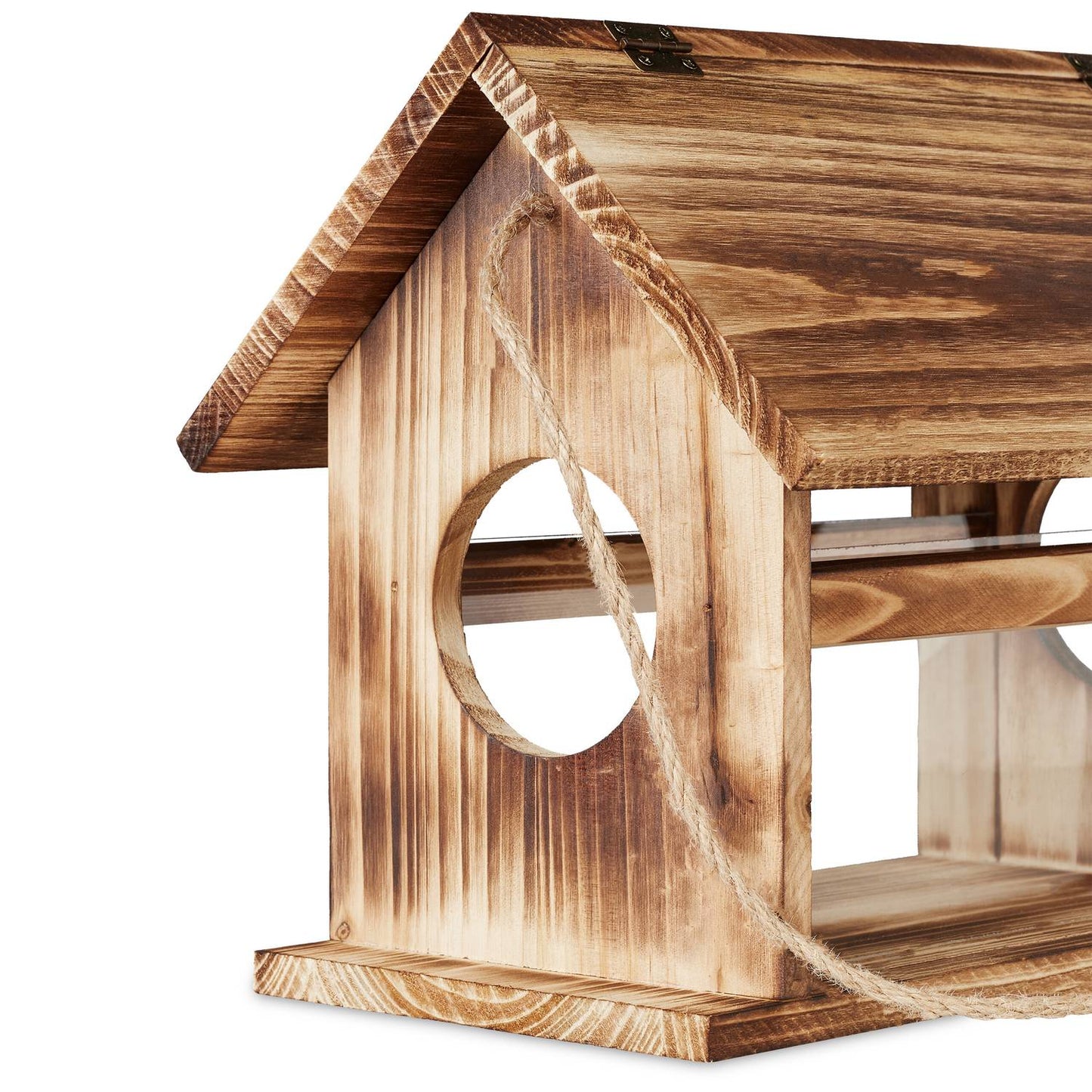 Wooden bird feeder
