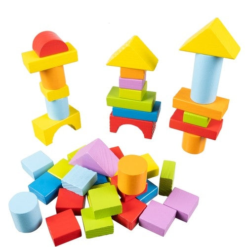 Wooden blocks - 100 pcs. Kruzzel 22666