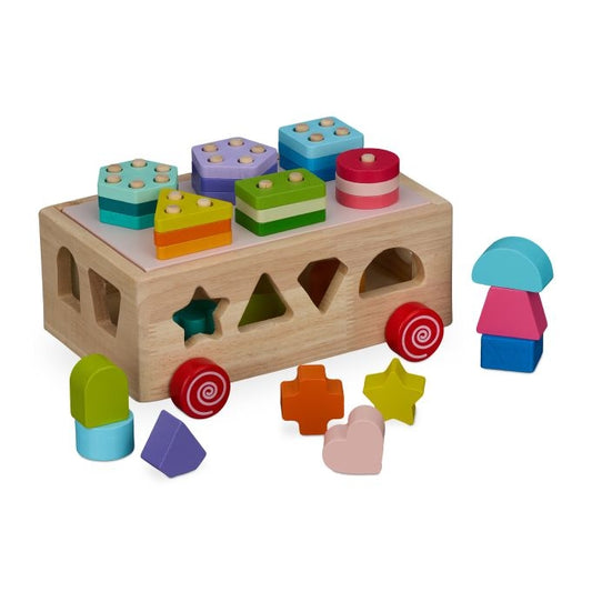 Wooden blocks with stacking game