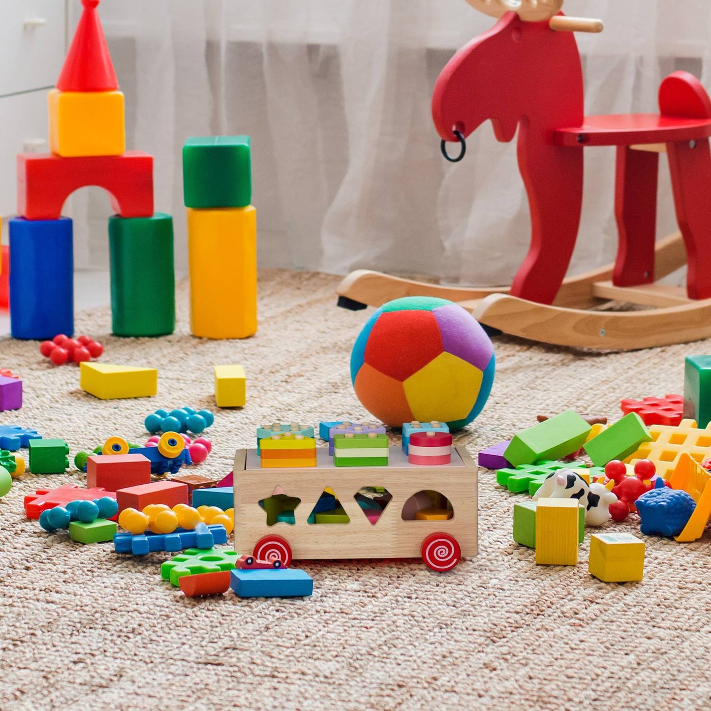 Wooden blocks with stacking game