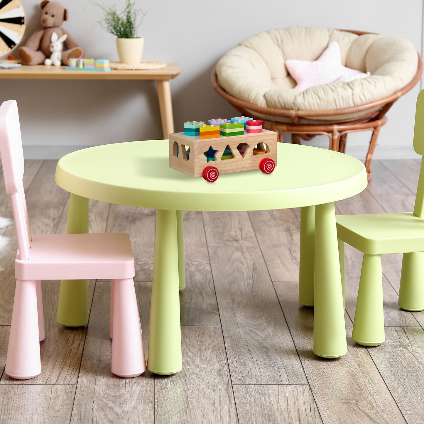 Wooden blocks with stacking game