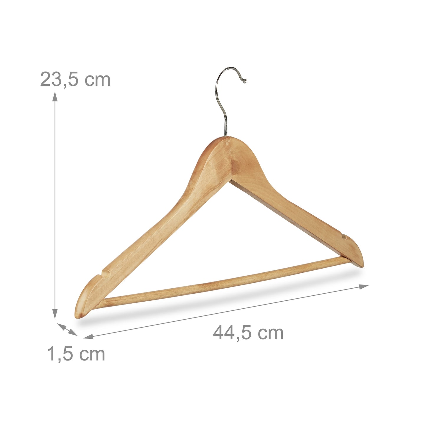 Wooden clothes hangers, 40-pack