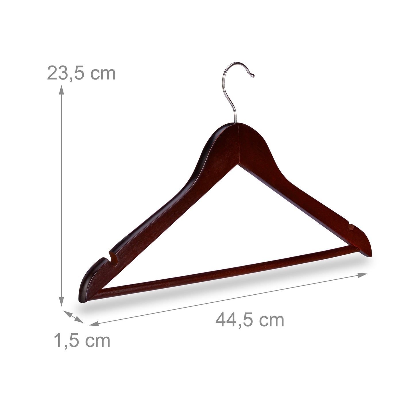 Wooden clothes hangers, 40-pack