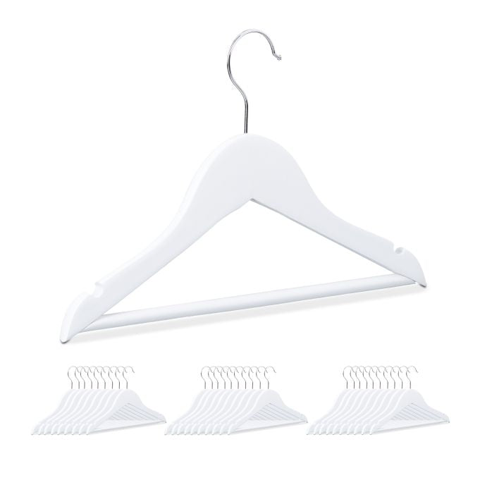 Wooden clothes hangers for children, 30-pack