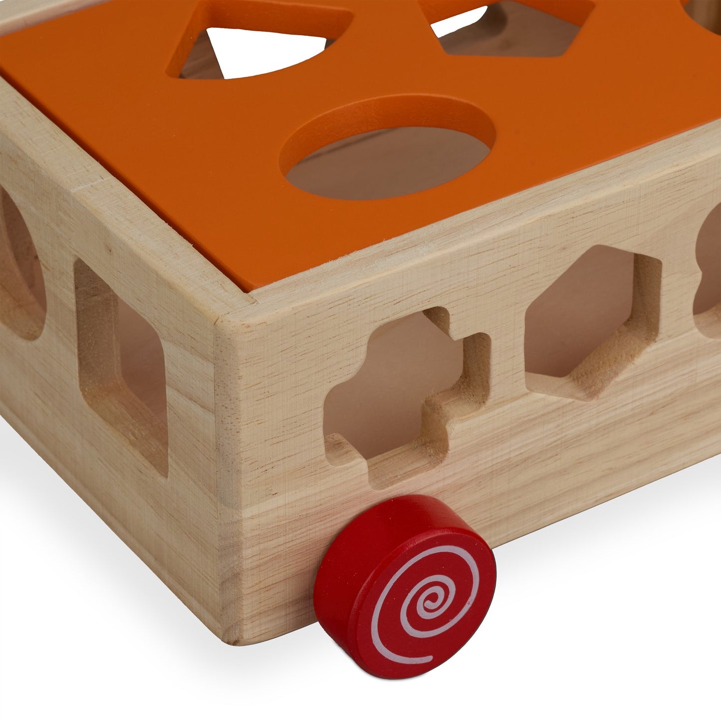 Wooden cube with 17 shapes