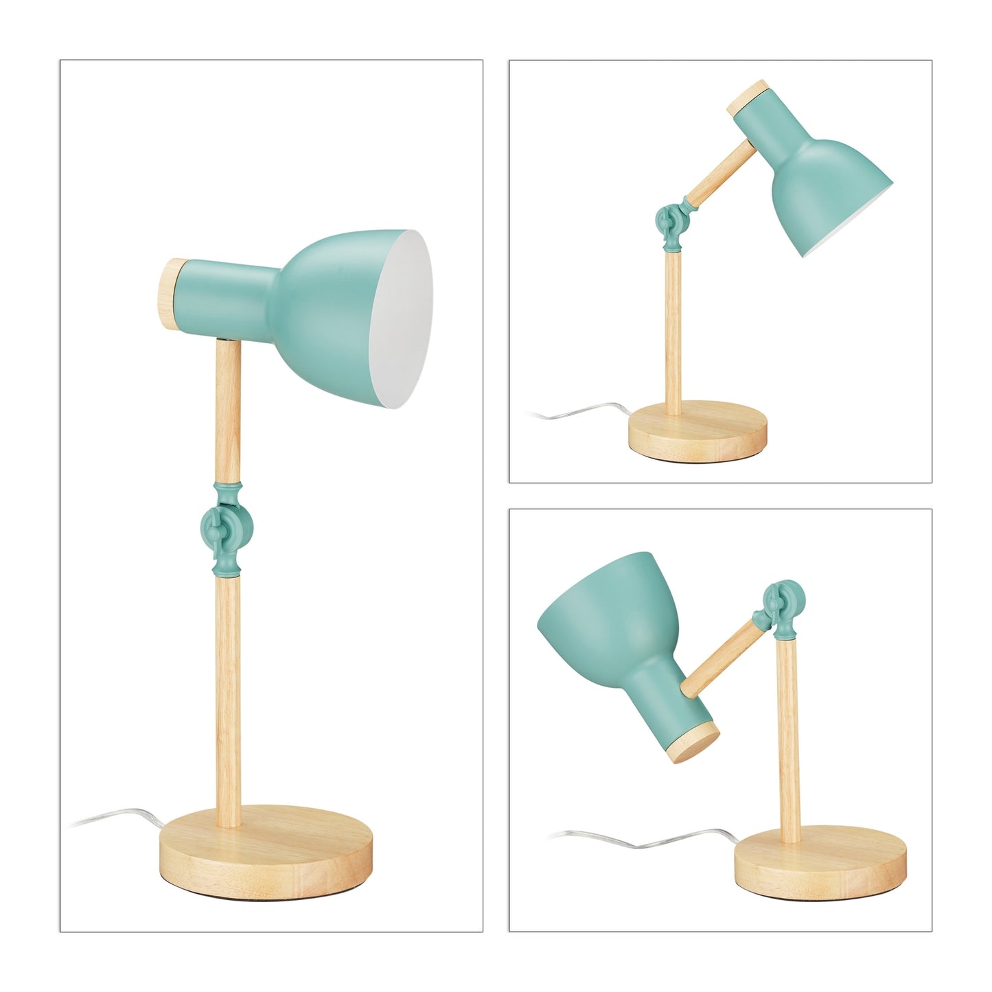 Wooden desk lamp