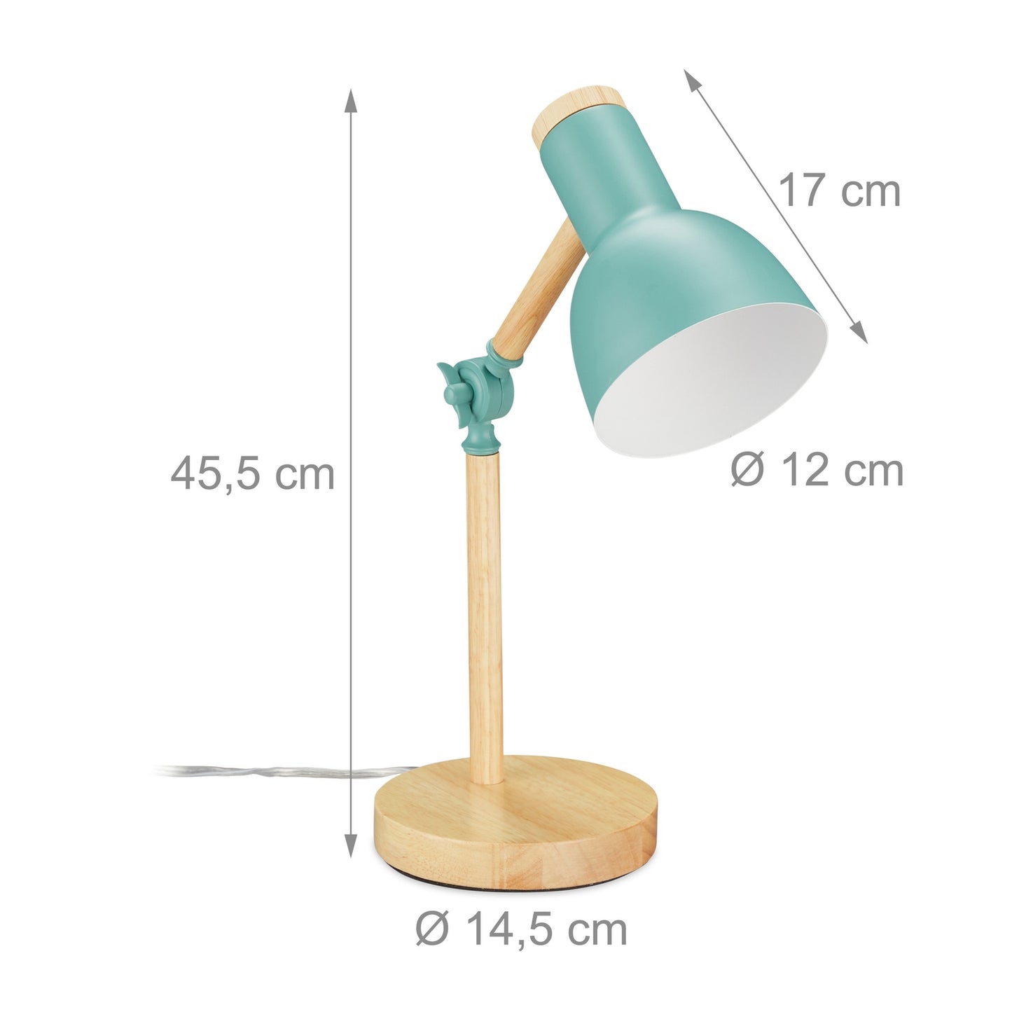 Wooden desk lamp