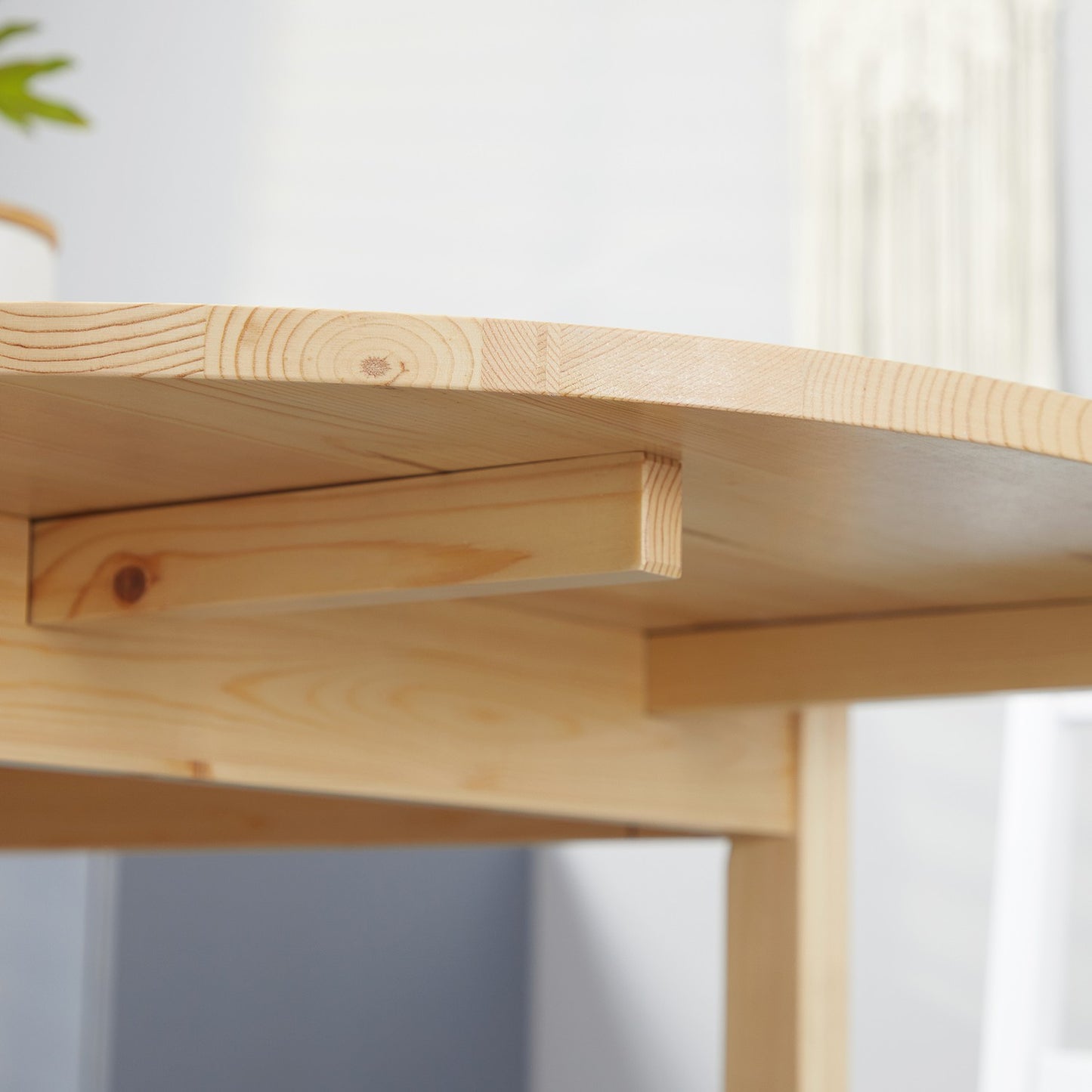 Foldable Pine Wood Dining Table, Drop-Leaf, Seats 4-6