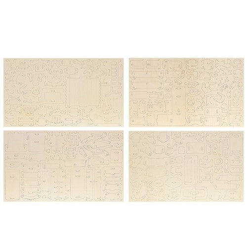 Wooden doll furniture set 34 pieces 23542