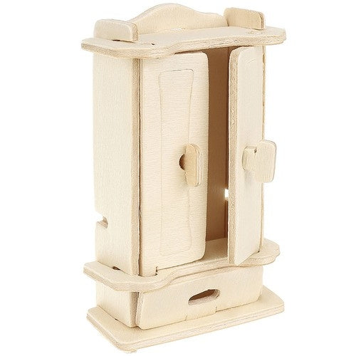 Wooden doll furniture set 34 pieces 23542