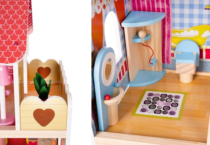 Wooden dollhouse - villa D11252