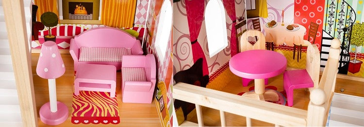 Wooden dollhouse - villa D11252