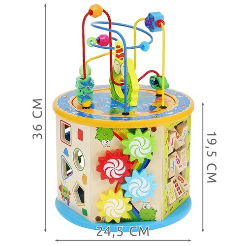 Wooden educational cube 22429