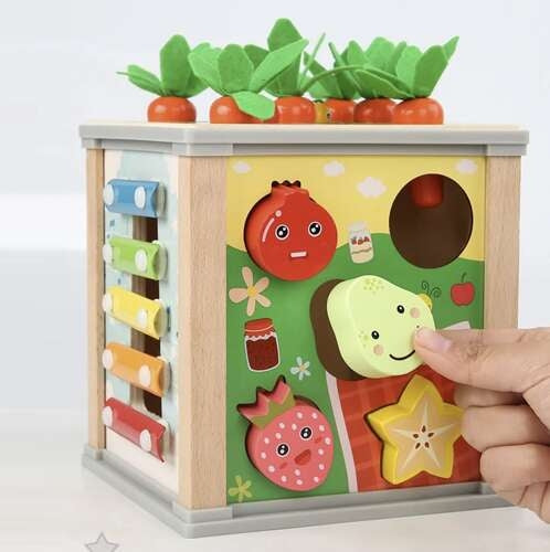 Wooden educational cube - sorter Kruzzel 22566