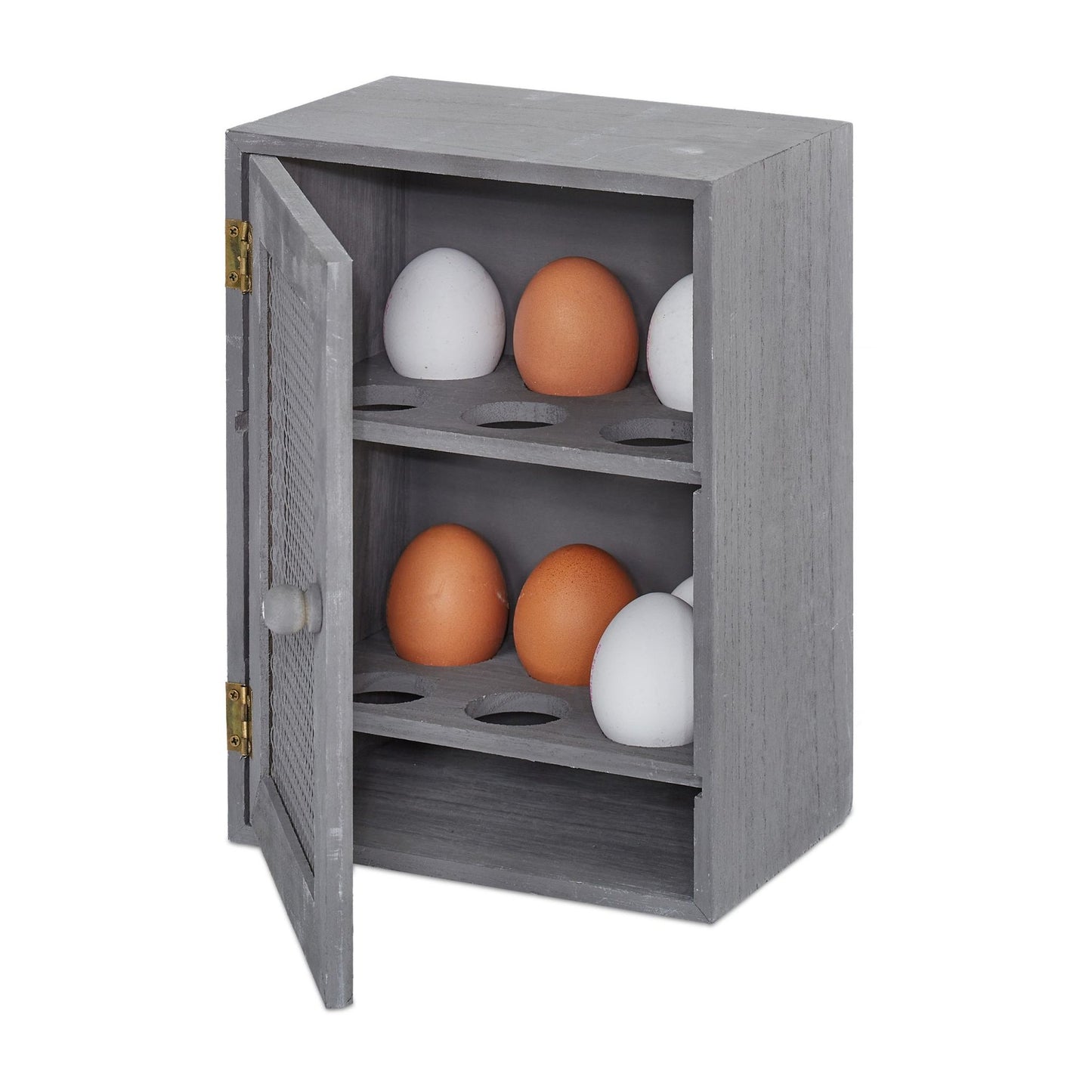 Wooden egg cabinet