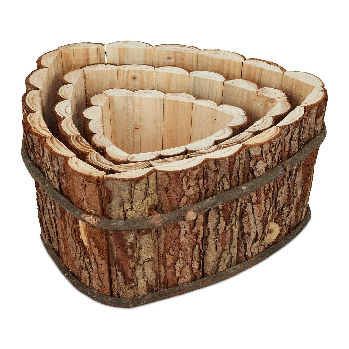 Wooden flower box - set of 3