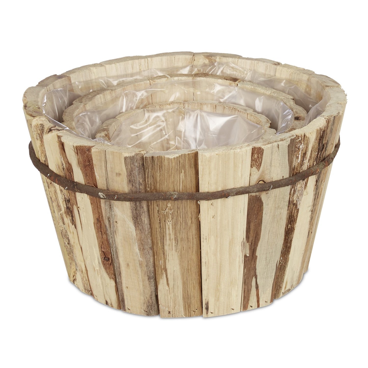 Wooden flower pot in 3 sizes