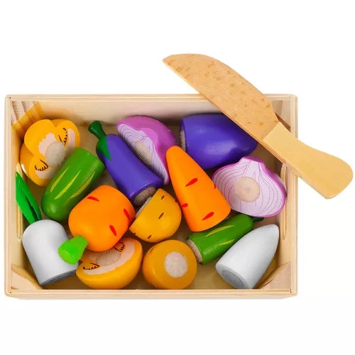 Wooden fruits and vegetables cutting set Z23543