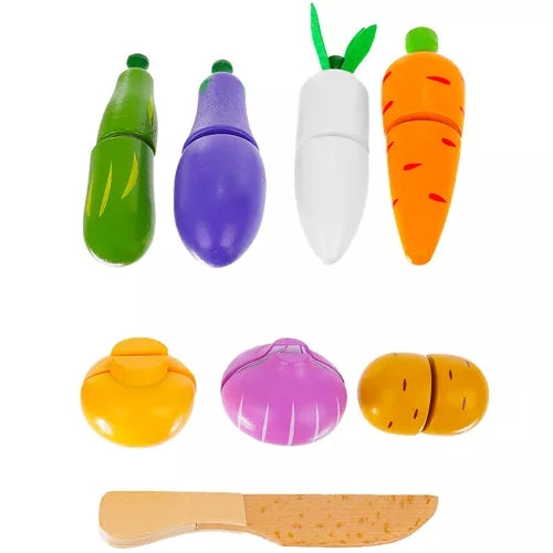 Wooden fruits and vegetables cutting set Z23543
