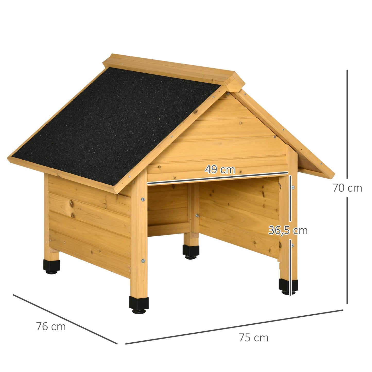 Wooden garage, Yellow, 75x76x70 cm, Sun & Rain cover