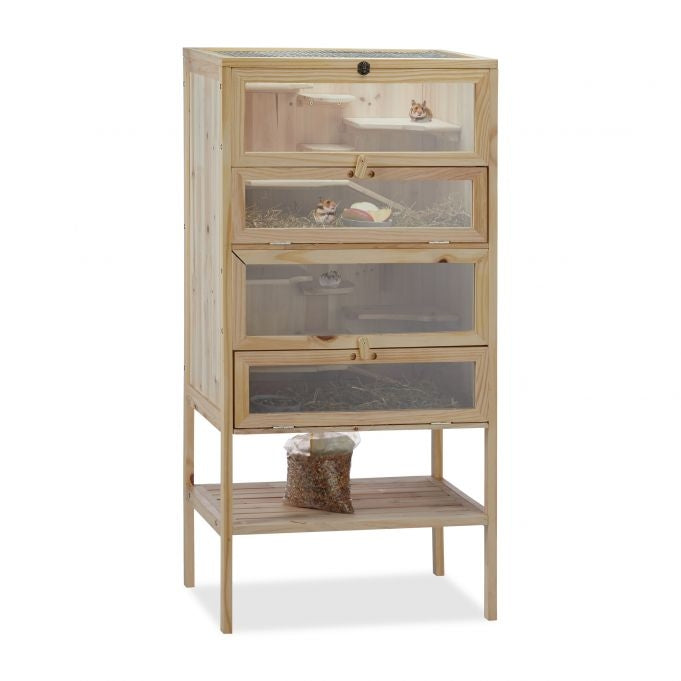 Wooden hamster cage