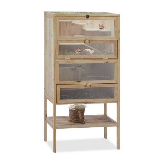 Wooden hamster cage