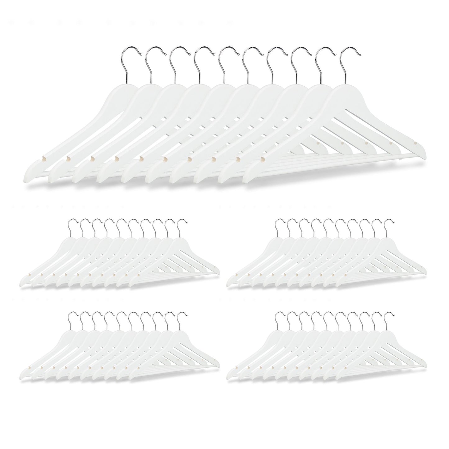 Wooden hangers - 50 pcs