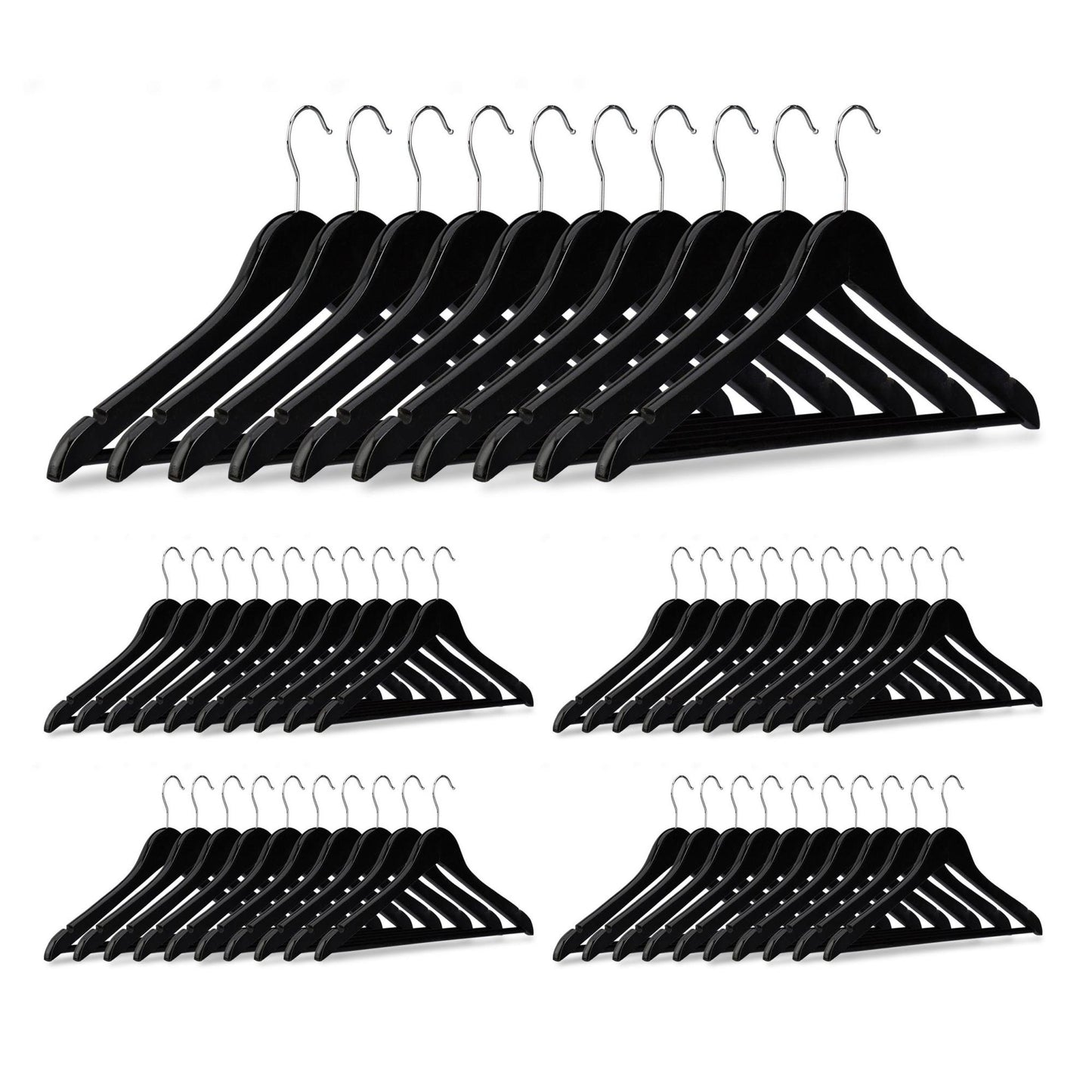 Wooden hangers - 50 pcs