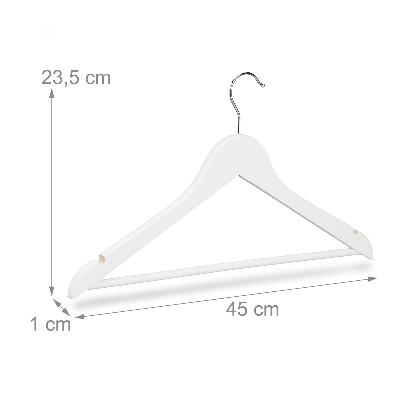 Wooden hangers - 50 pcs