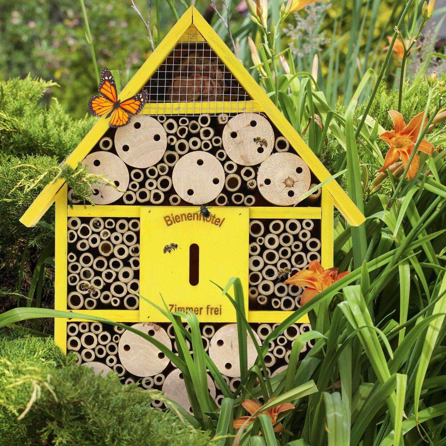 Wooden insect hotel