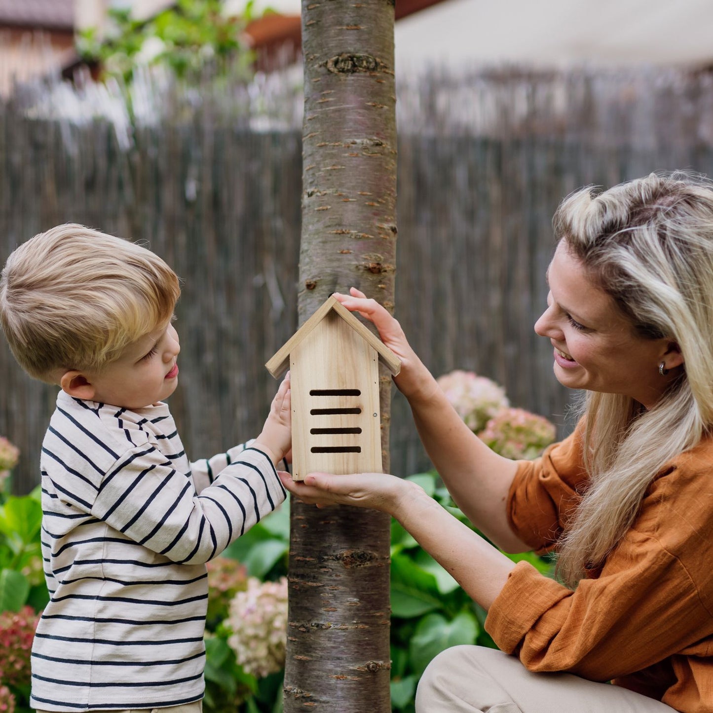 Wooden ladybug house