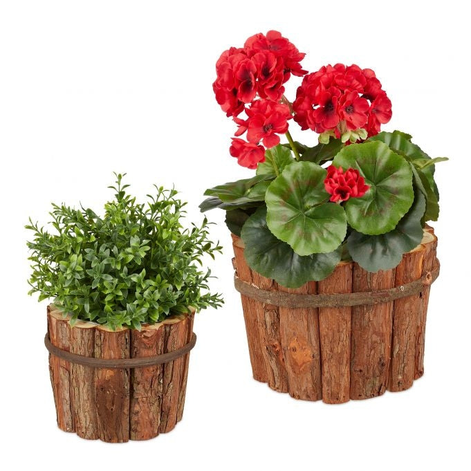 Wooden pot set of 2