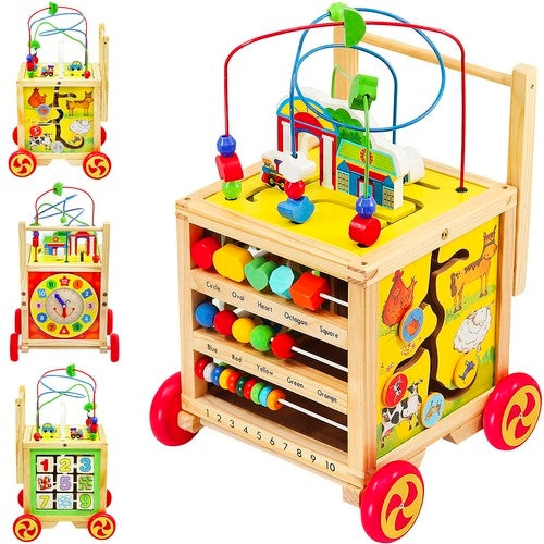 Wooden pusher - Educational cube 22606